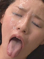 Skinny japanese teen writhing in sticky bukkake ecstacy